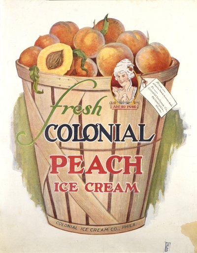 Crème Glacée à la Pêche Coloniale Fraîche, Ah, Si Pure ! - American School